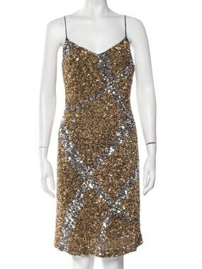 theia leona sequin embellished midi dress Theia Leona Sequin-Embellished Midi-Dress